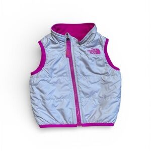 The North Face Kids' Reversible Vest - Gray and Magenta